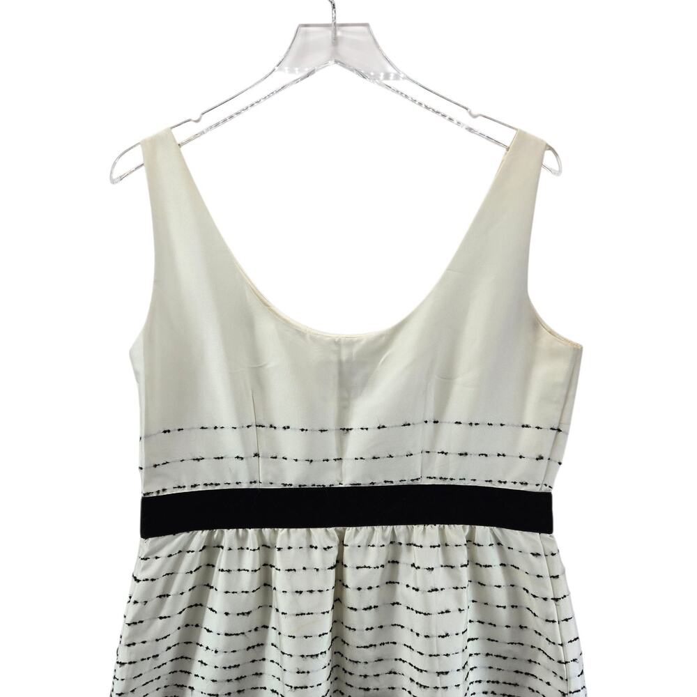 Kate Spade Dress Womens 10 Be Dazzled Cream Black Ombre Embroidered Sleeveless‎ - Picture 6 of 12